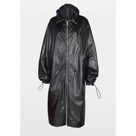 Bottega Veneta Jackets & Blazers - Bottega Veneta Women's Coat in Shiny Leather Black 633444 Small NWT $7500